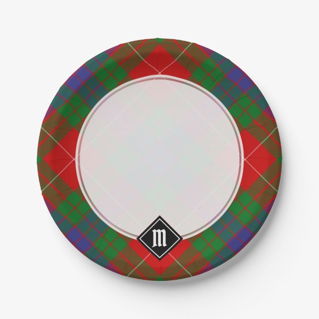 Prato De Papel Clan Fraser Tartan Paper Plates (Frente)