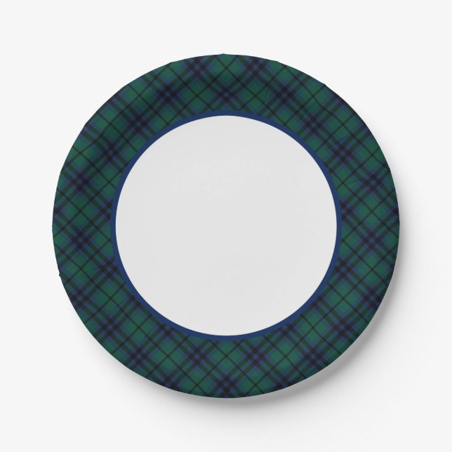 Prato De Papel Clan Keith Modern Tartan Border (Frente)