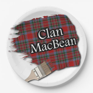 Prato De Papel Clan MacBean Scottish Tartan Paint Brush