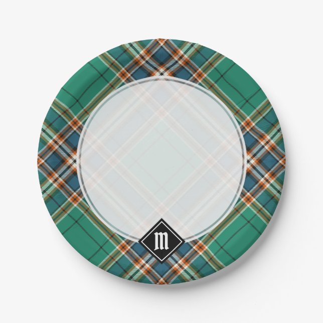 Prato De Papel Clan MacFarlane Caça Antigo Tartan (Frente)