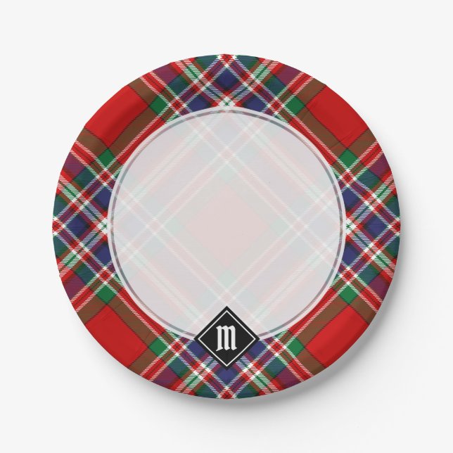 Prato De Papel Clan MacFarlane Red Tartan (Frente)