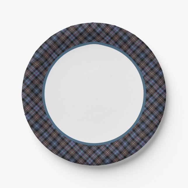 Prato De Papel Clan Mackenzie Weathered Tartan Border (Frente)