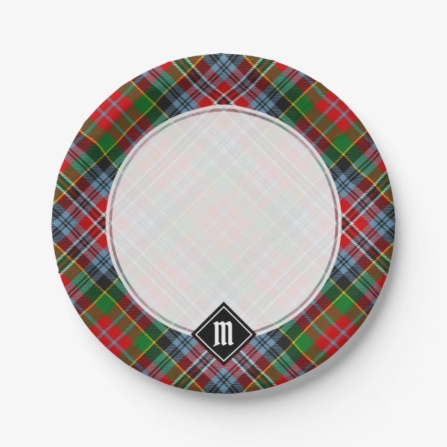 Prato De Papel Clan MacPherson Tartan Paper Plates (Frente)