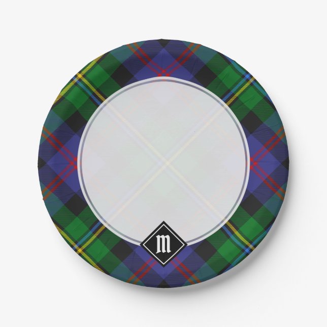 Prato De Papel Clan Malcolm Tartan (Frente)