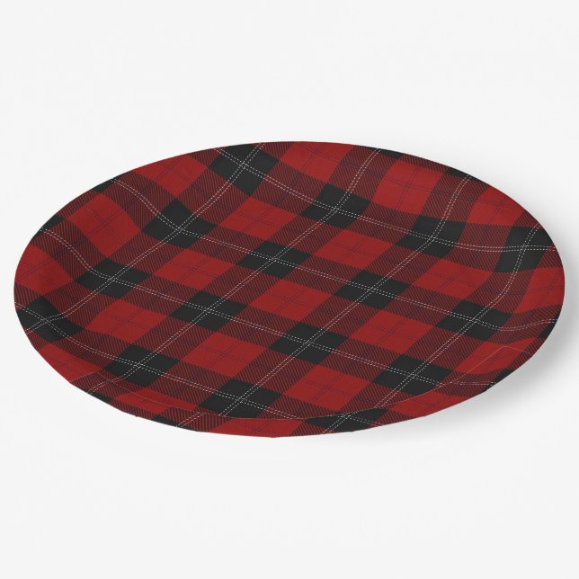 Prato De Papel Clan Ramsay Ramsey Red Tartan (Inclinado)