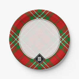 Prato De Papel Clan Scott Red Tartan Paper Plates