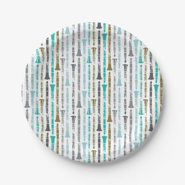 Prato De Papel Clarinet Themed (Frente)