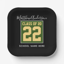 Classe de 2023 Modern Green Black & Dourado Gradua