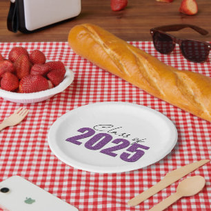 Prato De Papel Classe de brilho roxo de 2025