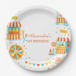 Prato De Papel Classic Carnival Storybook Birthday