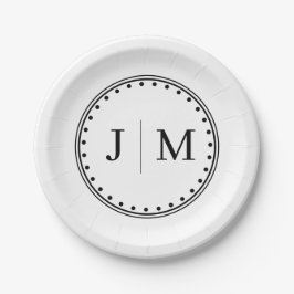 Prato De Papel Classic Monogram Wedding Border line