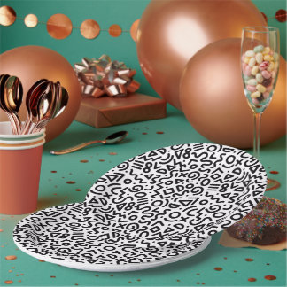 Prato De Papel "Classic Party-Time" Art Pattern Paper Plate