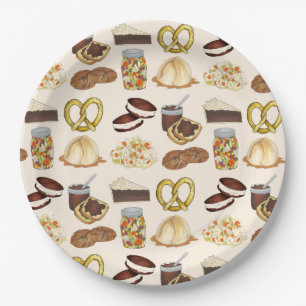 Prato De Papel Classic Pensilvânia PA Dutch Amish Comida Dishes