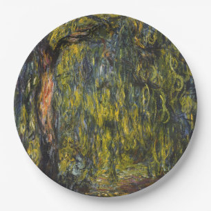 Prato De Papel Claude Monet Salgueiro-Chorão Arte Impressionista