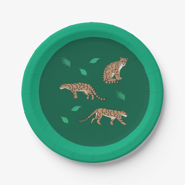 Prato De Papel Clouded Leopard (Frente)