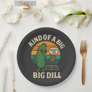 Prato De Papel Clube Social de Pickleball Engraçado Big Dill
