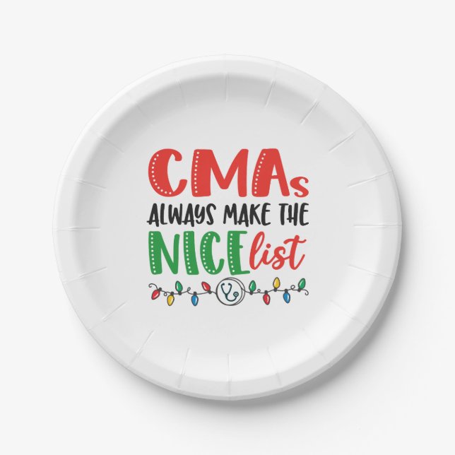 Prato De Papel CMA Natal, Medicina de Natal CMA (Frente)