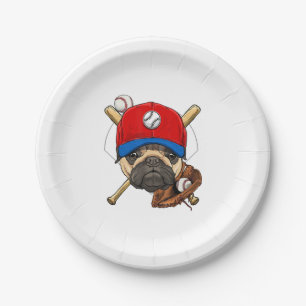 Prato De Papel Coach Pug Dog Lover Pug Mãe