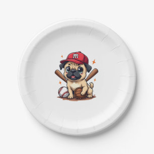 Prato De Papel Coach Pug Dog Lover Pug Mãe