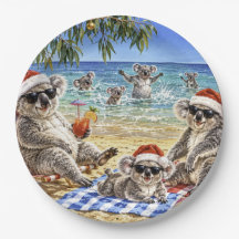 Coalas de Natal na praia