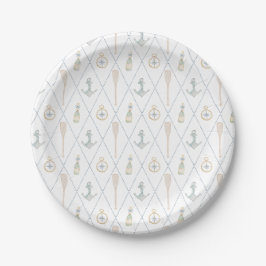 Prato De Papel Coastal Sailboat Paper Plates