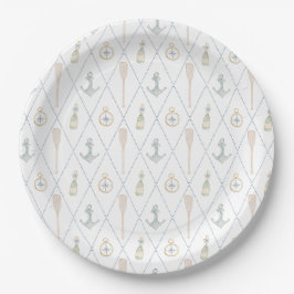 Prato De Papel Coastal Sailboat Paper Plates