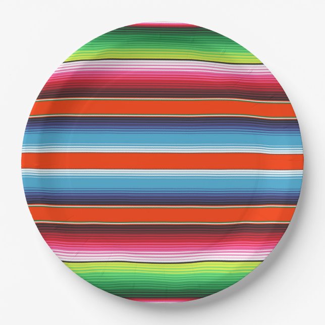 Prato De Papel Cobertura tradicional do mexicano da festa de (Frente)