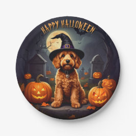 Prato De Papel Cockapoo Halloween