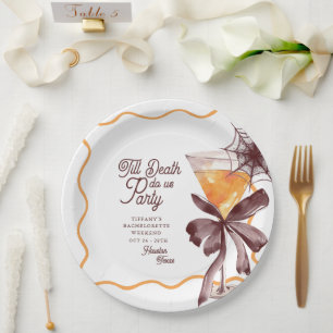 Prato De Papel Cocktail de Despedida de Solteira Até que a Morte