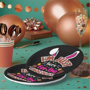 Prato De Papel Coelhinho de Páscoa... Estou aqui para o Chocolate