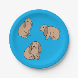 Prato De Papel Coelhinhos de palha