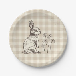 Prato De Papel Coelhinhos fofinhos Bonanza - festa de Páscoa.