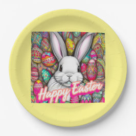 Prato De Papel Coelho da Páscoa