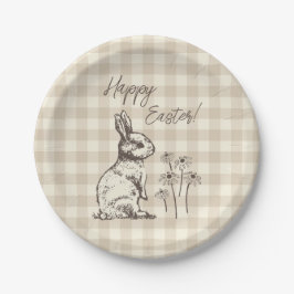 Prato De Papel Coelhos Coelhos fofinhos Bonanza - Felz pascoa.
