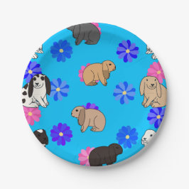 Prato De Papel Coelhos com orelhas