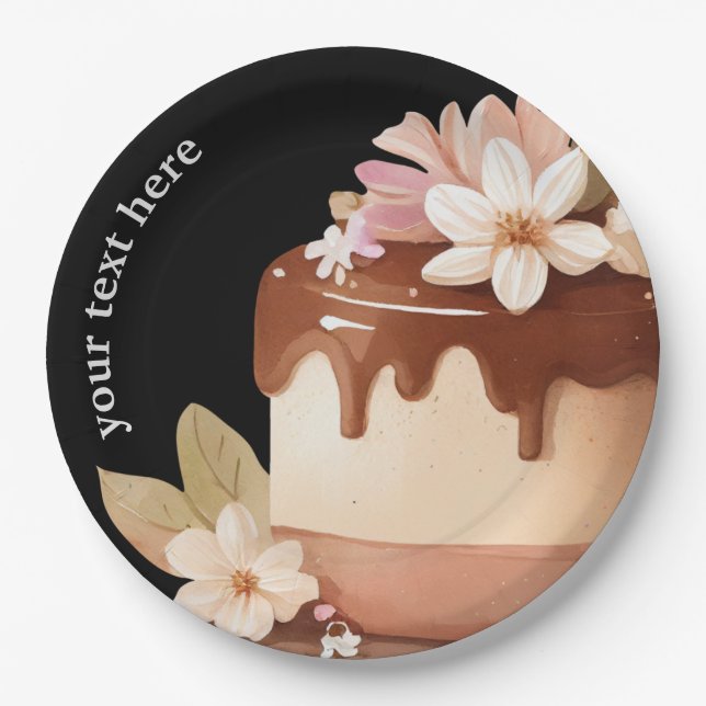 Prato De Papel Coffee Cake Papelão (Frente)