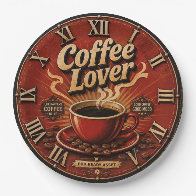 Prato De Papel Coffee Lover  (Frente)