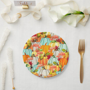 Prato De Papel Cogumelos E Folhas De Cachorro Divertidos