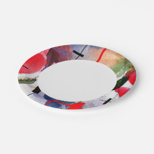 Prato De Papel Colagem de abstrato, suportes mistos e aquarela