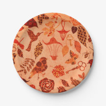 Colagem do jardim de queda laranja de outono rudim