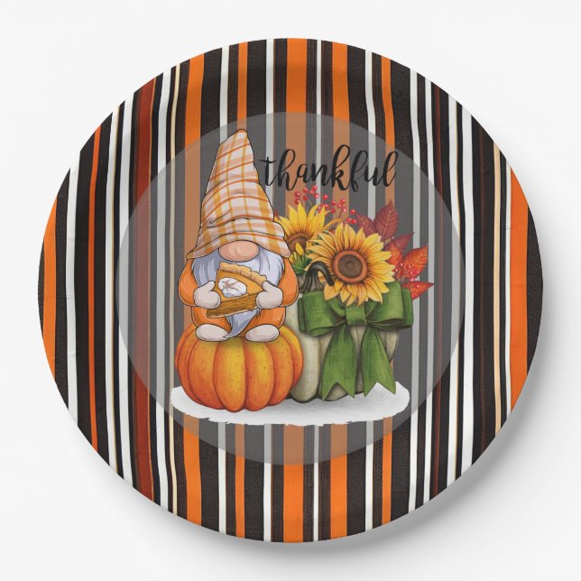 Prato De Papel Coleção de Ação de Graças Popular e Bonita de Outo (Frente)