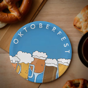 Prato De Papel Coleção de Beerfest de Oktoberfest Modern