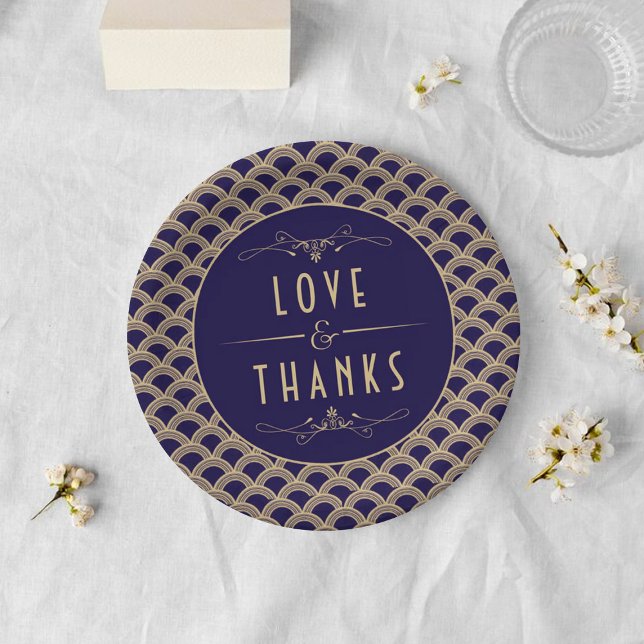 Prato De Papel Coleção de Casamentos Art Deco Gatsby, de 1920 (Criador carregado)