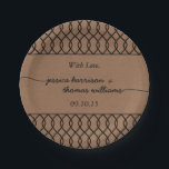 Prato De Papel Coleção de Casamentos de Kraft Whimsical Modern<br><div class="desc">A Coleção Moderna De Casamentos De Kraft Whimsical - Placas De Papel VEEM ITENS CORRESPONDENTES PARA ESSA COLEÇÃO</div>
