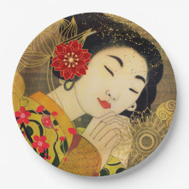 Prato De Papel Coleção de Mulheres Asiáticas