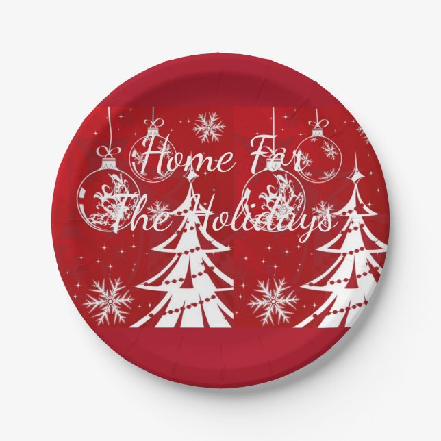 Prato De Papel Coleção de Natal Suzanne Elizabeth - Feriado (Frente)