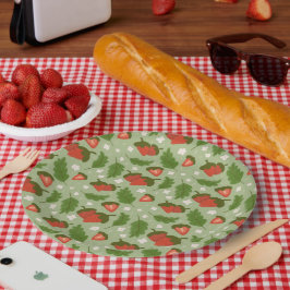 Prato De Papel Coleção de padrões da fruta - Morangos