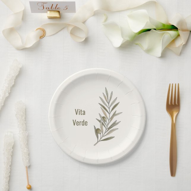Prato De Papel Coleção Vita Verde (Casamento)