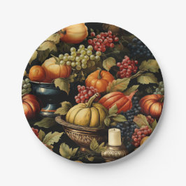 Prato De Papel Colheita de outono