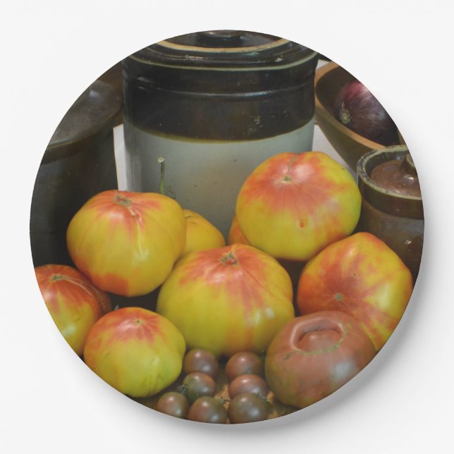 Prato De Papel Colheita Tomato (Frente)